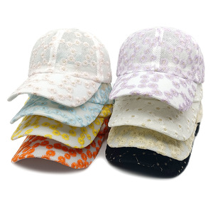 Casquette de baseball en maille brodée Daisy pour <span class=keywords><strong>femme</strong></span>, respirante, protection solaire, pour usage quotidien en extérieur - Product Image 1