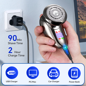 เครื่องตัดผมใบมีดเดี่ยวแบบชาร์จ USB สำหรับเครื่องเล็มหนวดเคราและโกนหนวดสำหรับผู้ชาย ใช้ในบ้าน โรงแรม เครื่องตัดขนบนใบหน้า - Product Image 5