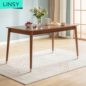 Linsy 4/6 chỗ ngồi ghế gỗ dài vuông bàn ăn bằng gỗ ls003r11 - Product Image 6