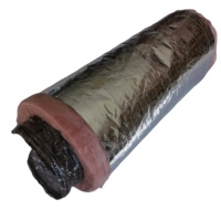 Conduit R6 R8 isolé conduit d'air flexible/tuyau en fibre de verre conduit d'isolation en feuille d'aluminium