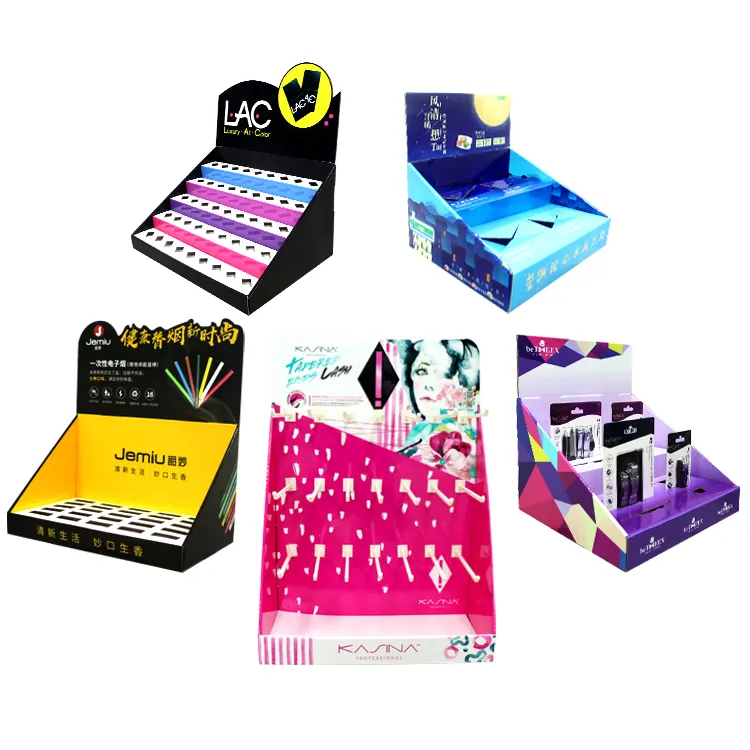 Custom shop tisch display box kosmetische karton pdq make-up zähler display-ständer