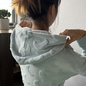 OEM Factory Customized <strong>Thick</strong> Warm Flannel Bathrobes Unisex Jacquard <strong>Dressing</strong> <strong>Gown</strong> for Home Women's Sleepwear - Product Image 6