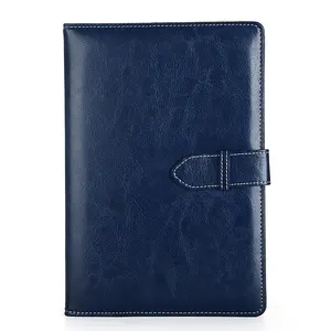 Cheap office &amp; school supplier PU custom notebook with elastic strap