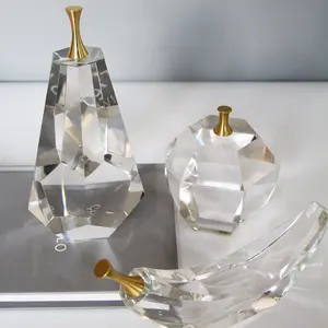 Glas und Kristall Früchte Modell für Wohnkultur Früchte Design K9 Kristall Ornamente für Souvenir