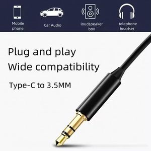 Câble audio auxiliaire USB-C vers 3,5 mm pour voiture, câble de musique auxiliaire USB-C vers prise audio 3,5 mm, 1 m - Product Image 3