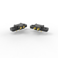 Connecteur personnalisé coudé 2PIN Pogo Pin 2.54 Pitch avec trou de vis Connecteur à ressort