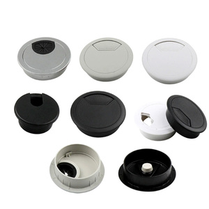 Passe-câble rond en plastique pour bureau, cache-trou de câble de table, capuchon de gestion de câbles pour ordinateur, accessoire de mobilier de bureau - Product Image 2