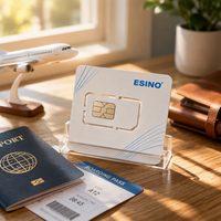 Carte SIM IoT mondiale ESINO, couverture dans 156 pays, forfait de données mensuelles de 30 Mo, connectivité d'entreprise stable et sécurisée