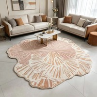 Tapis à rayures de forme irrégulière pour salon et chambre, aspect cachemire, nouveau, luxe léger, imperméable et antidérapant