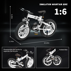 Ensemble de blocs de construction de vélo de montagne pliable 1:6 en ABS, jouets pour garçons, thème vélo de montagne, kit de construction STEM (246 pièces) - Product Image 6