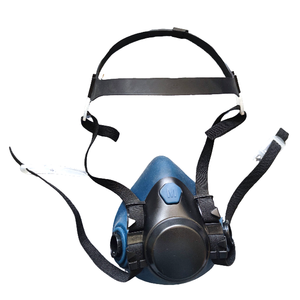 Maschera Medica Antiallergica in Gomma a Mezzo Viso Ayonsafety, Standard, 3 Strati, 2 Porte, Riutilizzabile, con Fascia Regolabile a Quattro Punti - Product Image 2