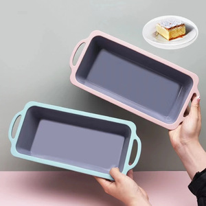 Plaque de cuisson rectangulaire antiadhésive pour pain avec poignées, moule à pain en silicone pour la cuisson domestique - Product Image 3