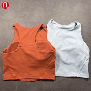 Luluyun Women <strong>Racer</strong> Back Build-in Bra Workout Fitness Running Back Vest Gym Ladies <strong>tank</strong> <strong>Top</strong> With Bra Padding - Product Image 1