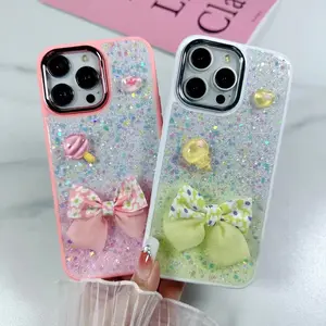 Custom Butterfly Glitter Phone Case For IPhone 15 Pro Max 14 13 12 Pro 11 Shockproof Back Cover Accesorios De Celular