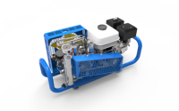 Compresseur d'air portable haute pression 4500 psi, certifié CE CCS, à moteur électrique, piston lubrifié, refroidissement par air, 4 étapes, 100 L/min