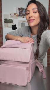 Borsa per Pannolini Impermeabile Portatile per <span class=keywords><strong>Papà</strong></span> e <span class=keywords><strong>Mamma</strong></span>, con Tasca Isolata, Porta USB per Ricarica, Protezione RFID Antifurto - Product Image 3