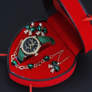 Orologio di lusso per <span class=keywords><strong>donna</strong></span> cinturino in pelle da <span class=keywords><strong>donna</strong></span> <span class=keywords><strong>orologi</strong></span> al quarzo gioielli Set scatola regalo per le donne - Product Image 5