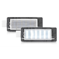 2 pièces, lampes LED Canbus pour éclairage de plaque d'immatriculation, pour Renault Espace Captur Langua ZOE Fluence Scenic Modus Dacia Duster Logan