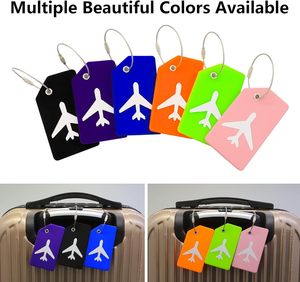 Silicone Luggage Tags for Travel Bag Suitcase Tags Standard Size Label <b>Flight</b> Baggage Accessories With Steel Loop Custom Logo - Product Image 3