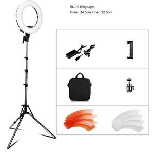 Iluminación Fotográfica, Aro de Luz LED de 55W y 18 Pulgadas, Trípode, Kit de Vlogging con Intensidad Regulable, Lámpara de Pie LED para TikTok, Extensiones de Pestañas - Product Image 6