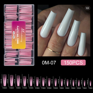 150 Uñas Postizas Extra Largas y Anchas de Color Rosa para Extensión de Uñas en Gel - Product Image 4