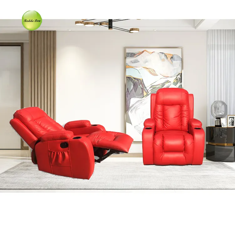 Modernes neues Wohnzimmer Sofa Design Single PU Leder Kino Liege sofa elektrische oder manuelle Liege Stuhl Sofa