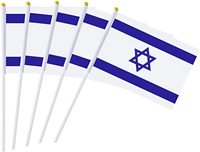 Drapeau israélien double face 100 % polyester, taille personnalisée, pour voiture ou table, avec mât – Vente en gros, produit phare