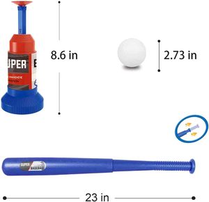 EPT Niños Juguetes al aire libre Deporte Juguete Niños Plástico Interior Ajustable Bate Béisbol Juguete Set - Product Image 3