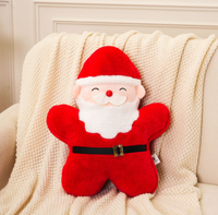 Coussin décoratif de Noël en forme de poupée, bonhomme en pain d'épices, figurine de sapin de Noël, décoration de bonhomme de neige, coussin décoratif pour salon