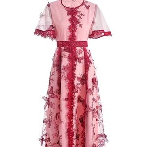 Tessuto in Tulle Trasparente con Ricamo 3D a Farfalla, Elegante Tessuto in Pizzo per Abiti da Sposa e Veli Nuziali a Prezzo di Fabbrica - Product Image 6