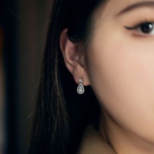 Dylam <b>Top</b> End Sparkling Stunning Women Jewelry S925 Silver Diamond 5A CZ Cubic Zircon Zirconia Baguette Unique Stud <b>Earrings</b> - Product Image 2