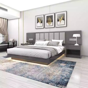 Inexpensive 3 Star Hotel Bedroom Set Complete Twin <b>Double</b> <b>King</b> Wood <b>Bed</b> Frame with Headboard Nightstand TV Cabinet Desk Wardrobe - Product Image 1