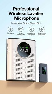 Nouveau microphone cravate sans fil S67 avec amplificateur vocal et haut-parleur pour guide touristique, professeur, conférences, entraîneur - Product Image 2