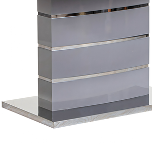 Tavolo da Pranzo Allungabile Rettangolare Moderno di Lusso <span class=keywords><strong>con</strong></span> Base Scanalata Creativa in MDF Verniciato per Sala da Pranzo - Product Image 4