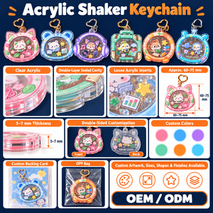 Porte-clés personnalisés en acrylique à double couche avec breloques mobiles transparentes pour cadeaux promotionnels OEM ODM - Product Image 4