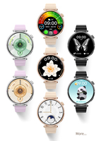 Montre Connectée Sport Tendance 2026 pour Femme avec Fonction d'Appel, Bracelet Rond 1,27 Pouces CY37 Noir et Or