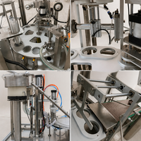 Machine de remplissage et de scellage rotative automatique pour yaourt avec couvercle de protection pour l'emballage des pots laitiers