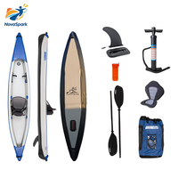 Kayak gonflable monoplace pour la pêche en mer, utilisation extérieure, matériau Drop Stitch