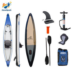 Kayak gonflable monoplace pour la pêche en mer, utilisation extérieure, matériau Drop Stitch - Product Image 2