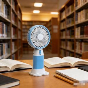 Hot Sale Factory Custom Portable Cartoon Style ABS Plastic Handheld Phone Stand Fan 1 Speed <b>Lead</b>-acid Battery - Product Image 5