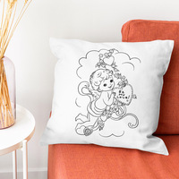 Housse de coussin à colorier soi-même avec marqueurs, motif Saint-Valentin, cadeau parent-enfant, OEM
