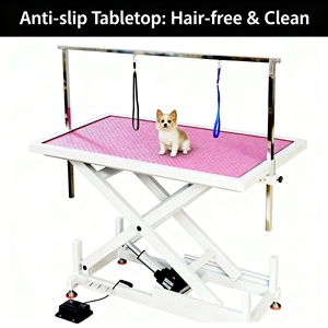 電動昇降式折りたたみ犬用ステンレス製グルーミングテーブル 高さ調節可能 電動昇降ペットグルーミングテーブル - Product Image 5