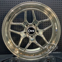 Jantes forgées en alliage d'aluminium HS 18 19 20 pouces pour voitures de course, 5x120, finition dorée polie et givrée pour Corvette C6 C7 C8 Camaro