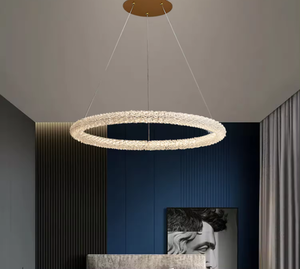 Zèle éclairage appel d'offres décor intérieur forme ronde cristal pendentif lumière or cristal lustre lumière - Product Image 2