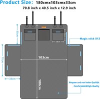 Organisateur de stockage robuste de qualité militaire pour camionnettes Oxford barrière pour animaux de compagnie à dégagement rapide maille absorbant les chocs antidérapant