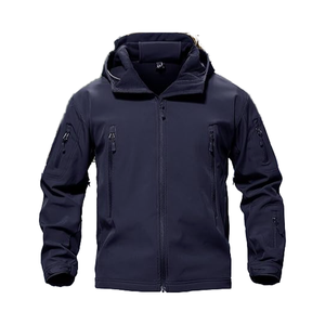 Giacca antipioggia da uomo Soft Shell invernale in pile caldo foderato giacca impermeabile da esterno lungo cappotto invernale cappuccio antipioggia escursionismo - Product Image 4