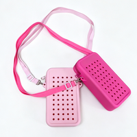 Chinfai Stock Unisex Travel Passport Silicone Wallet Cell Phone Small Neck Pouch Side Shoulder Crossbody Sling Bag for Men