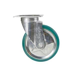 Chinesische Made 180-400Kgs Kapazität Japan Style <span class=keywords><strong>PU</strong></span> Stahl Felgen rollen Grüne Farbe Rollen Räder - Product Image 2