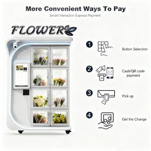 Distributore automatico di fiori con sistema di refrigerazione monitoraggio remoto dati 24/7 negozio di fiori senza equipaggio - Product Image 4