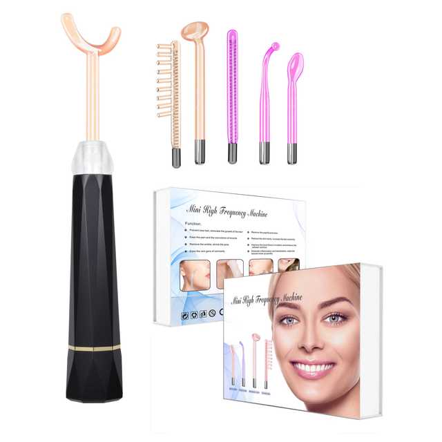 Hot Sell Private Label Portable Handheld High Frequency Electrotherapy Skin Therapy Electrode Violet Facial Skin Wand Machine